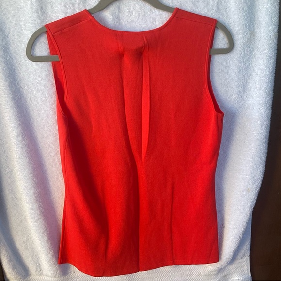 Chico’s Design Apparel Annie Sleeveless Knit Tangelo Red; NWT; M/8 - Picture 4 of 11